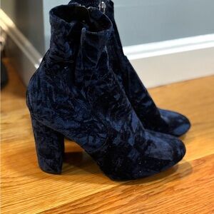 Mossimo Supply Co. Midnight Velvet Heeled Boots